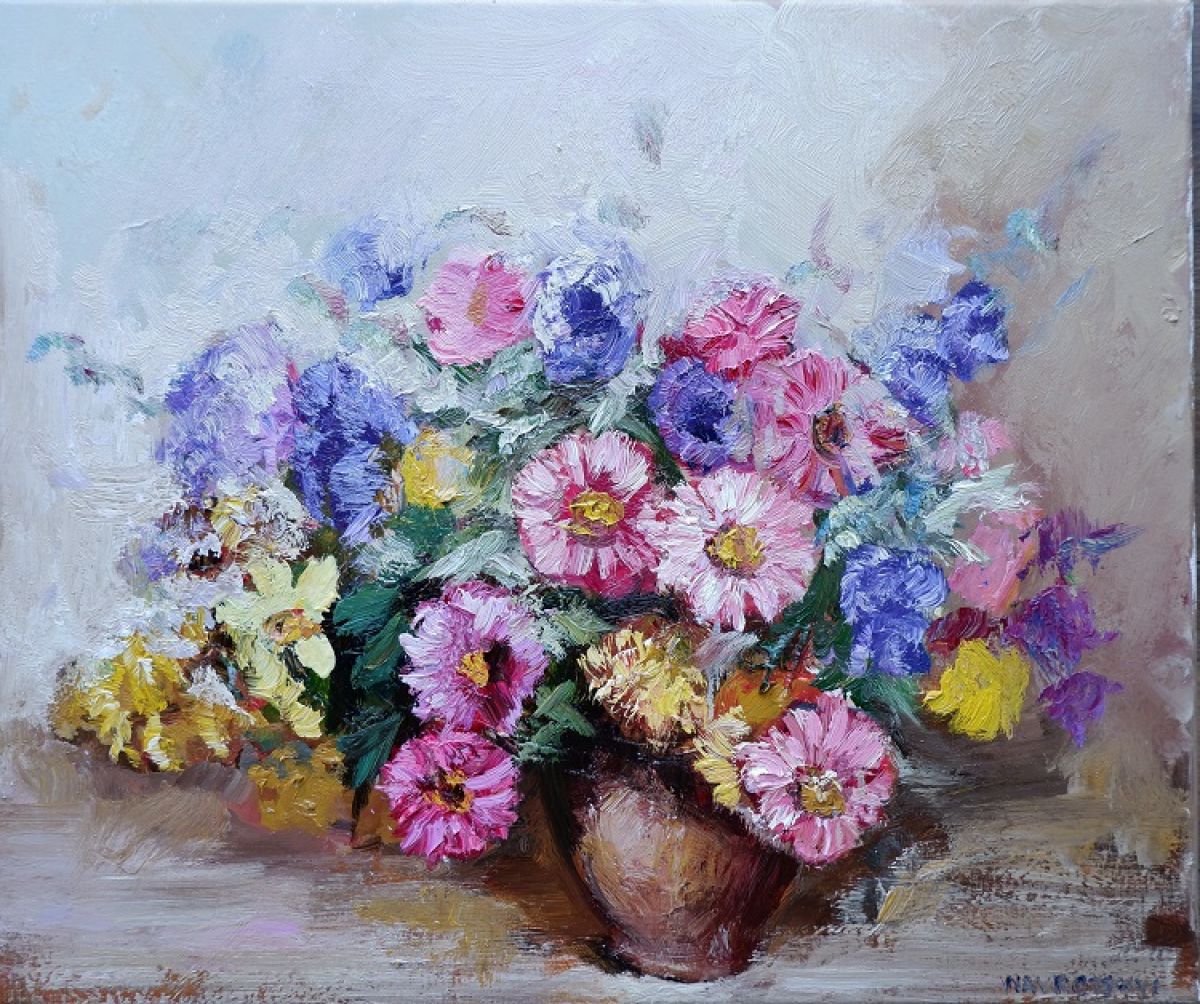 Summer Flowers From The Garden Painting Photo