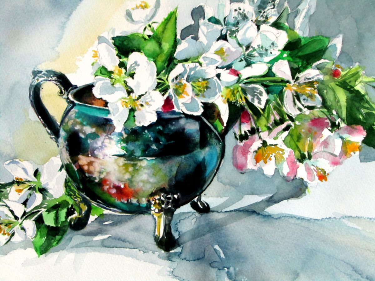 Still Life With Flowering Branch Detail