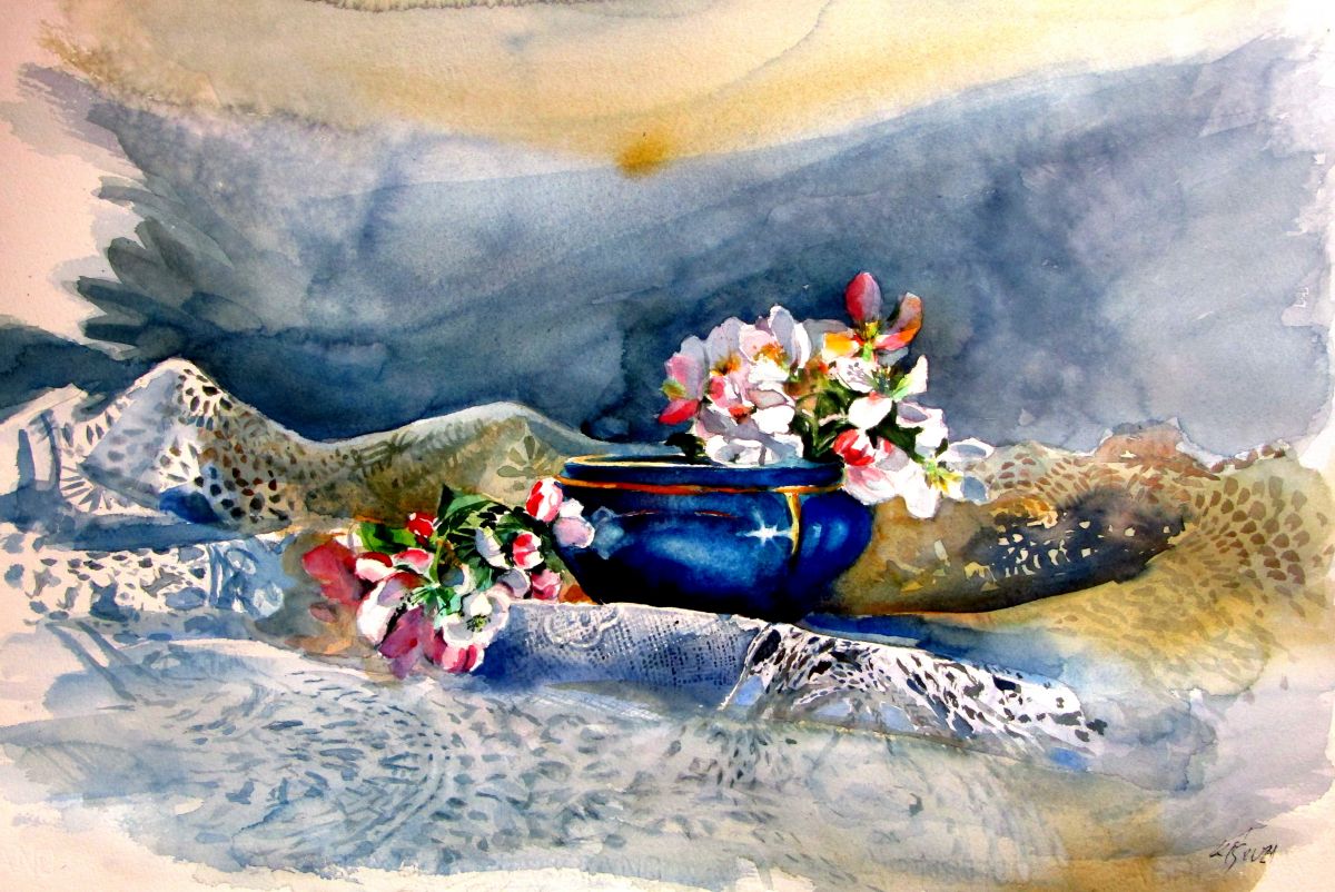 Online painting gallery water Still Life With Flowering Branch II