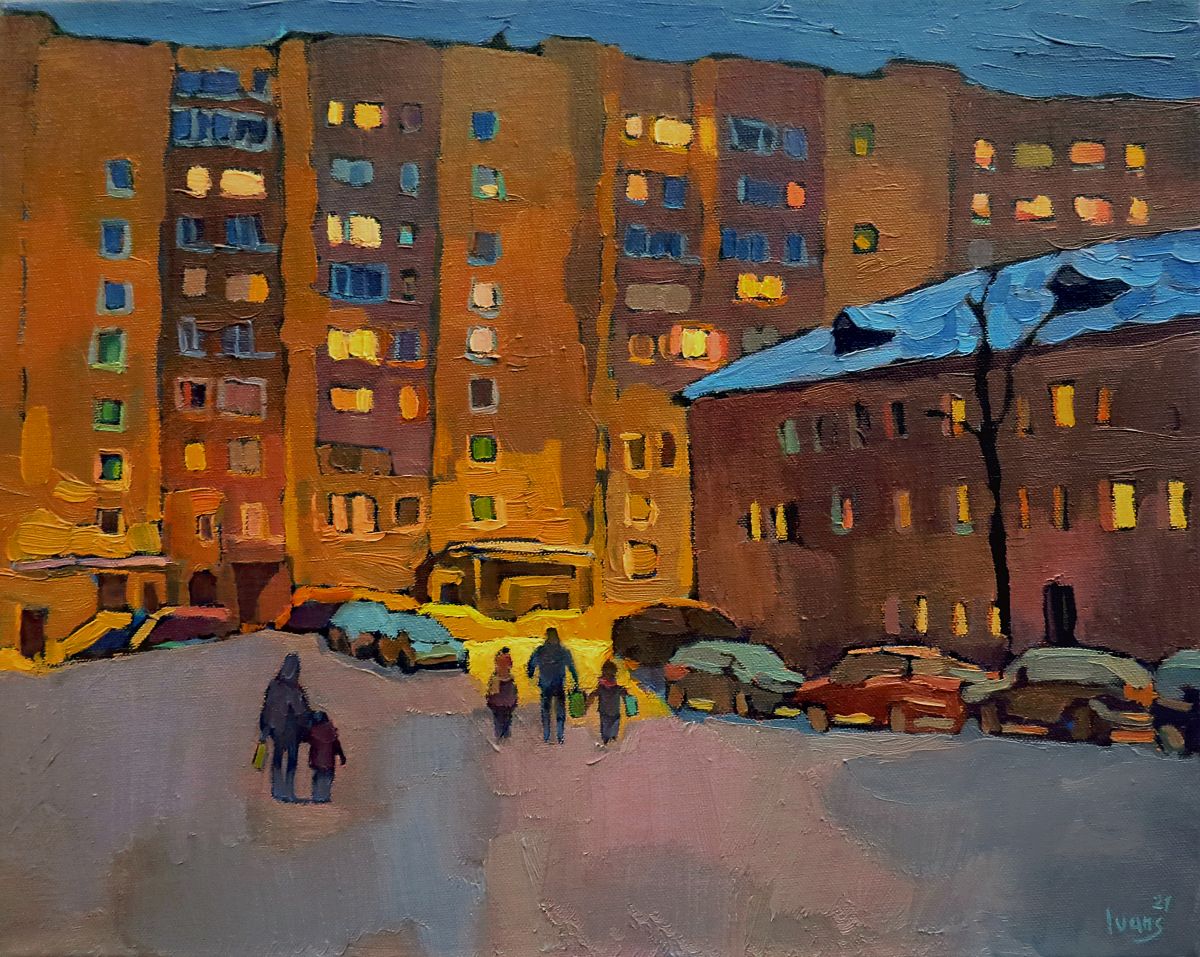 Online painting gallery Winter Evening