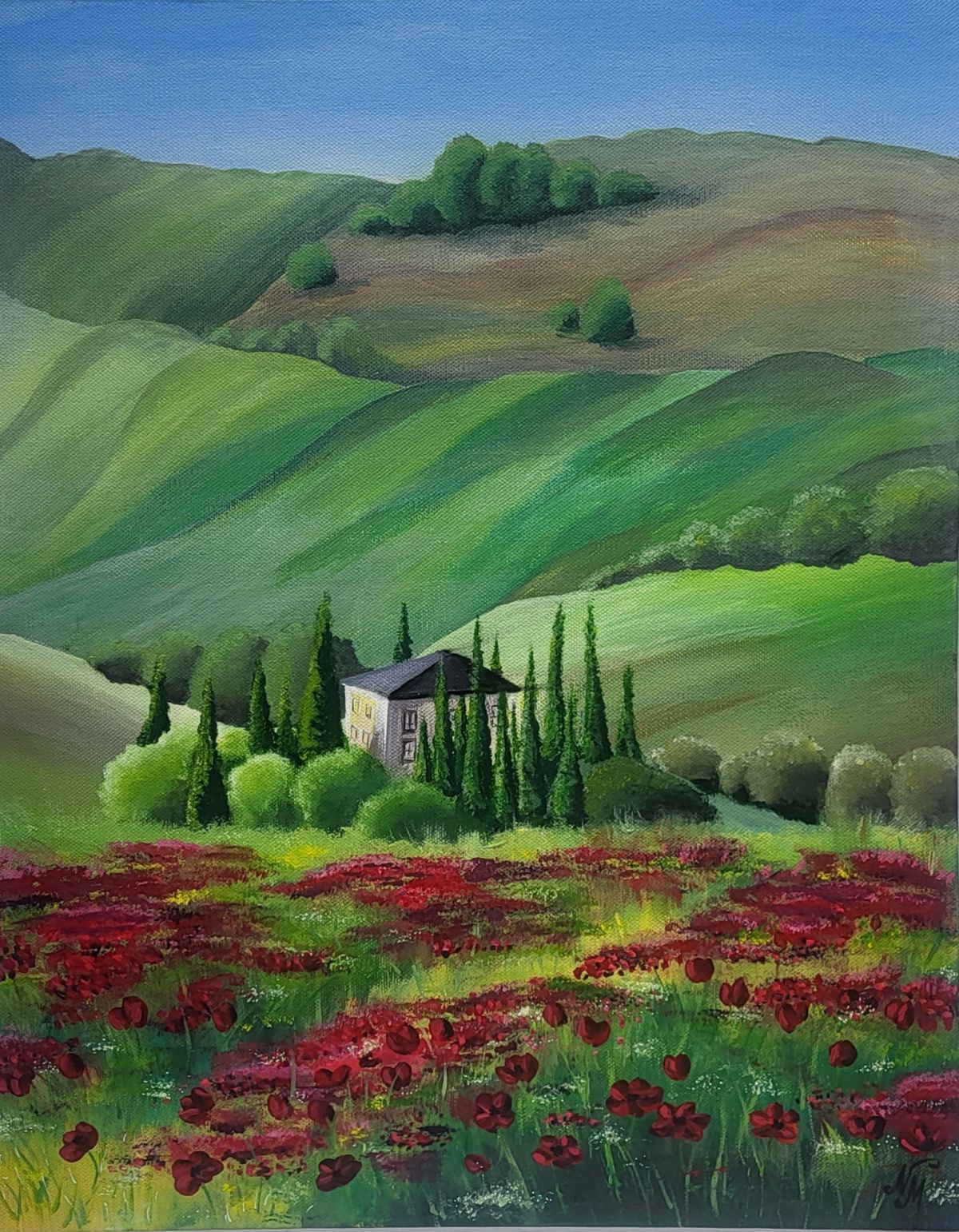 Poppy field Painting Photo
