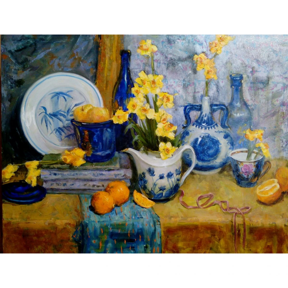 Still life with daffodils Painting Photo