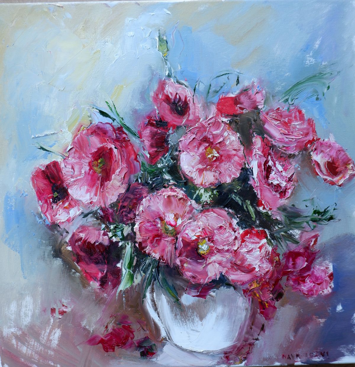 Pink Flowers  Painting Photo
