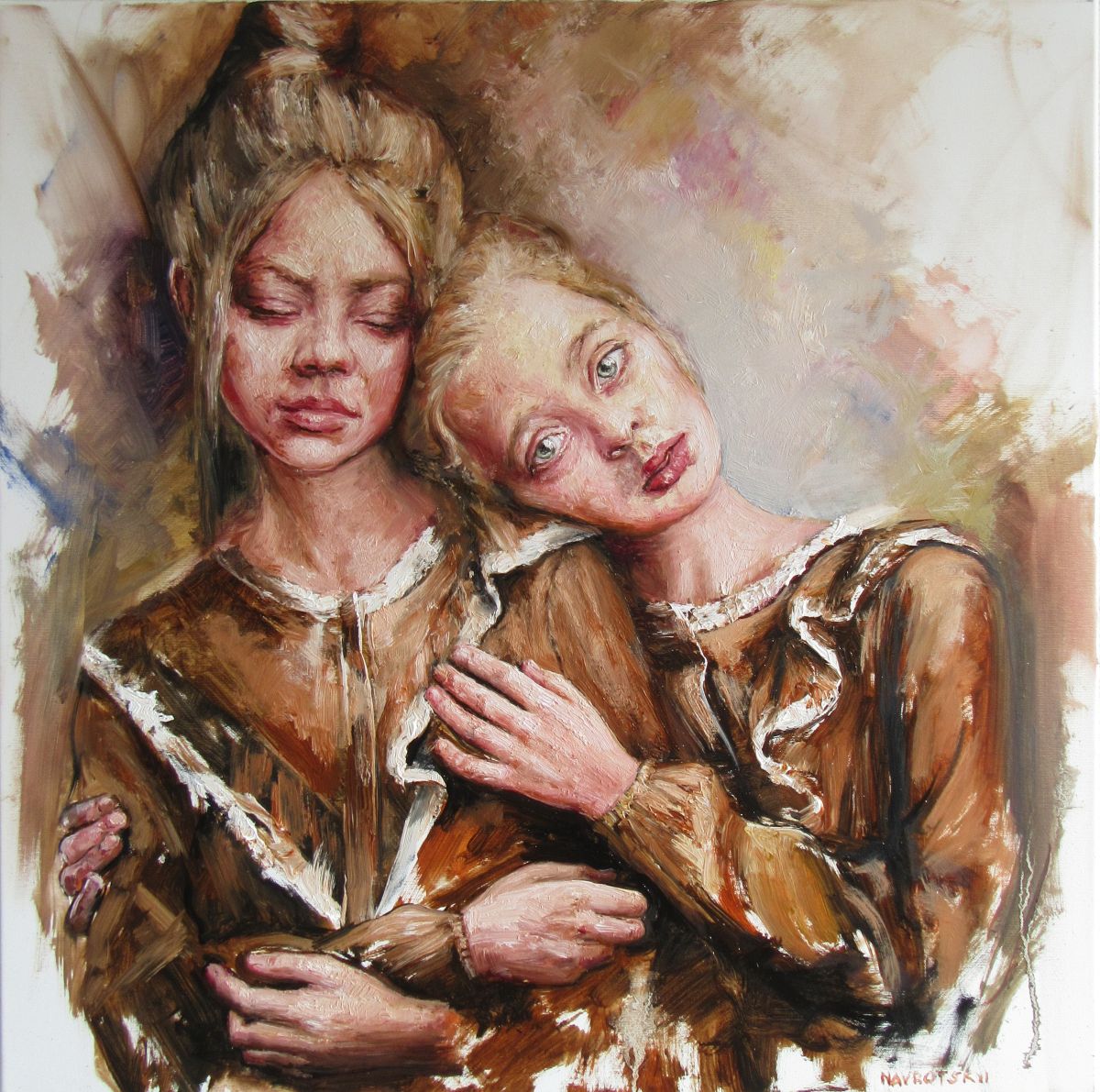Two Sisters Painting Photo
