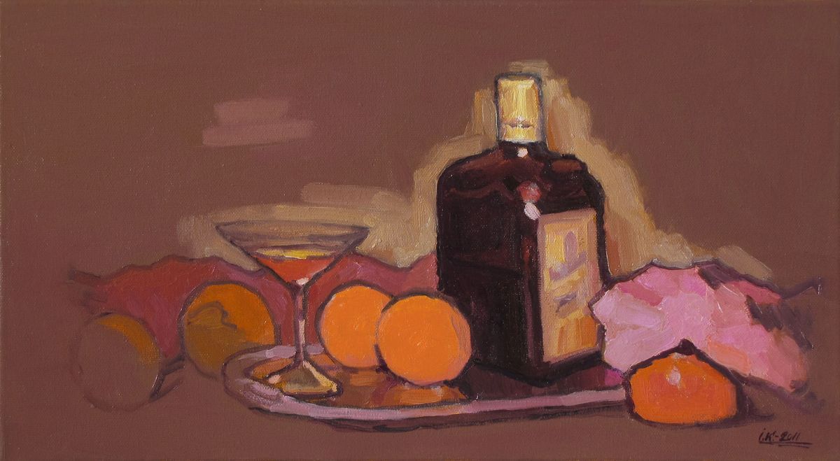 Still Life With Oranges Painting Photo