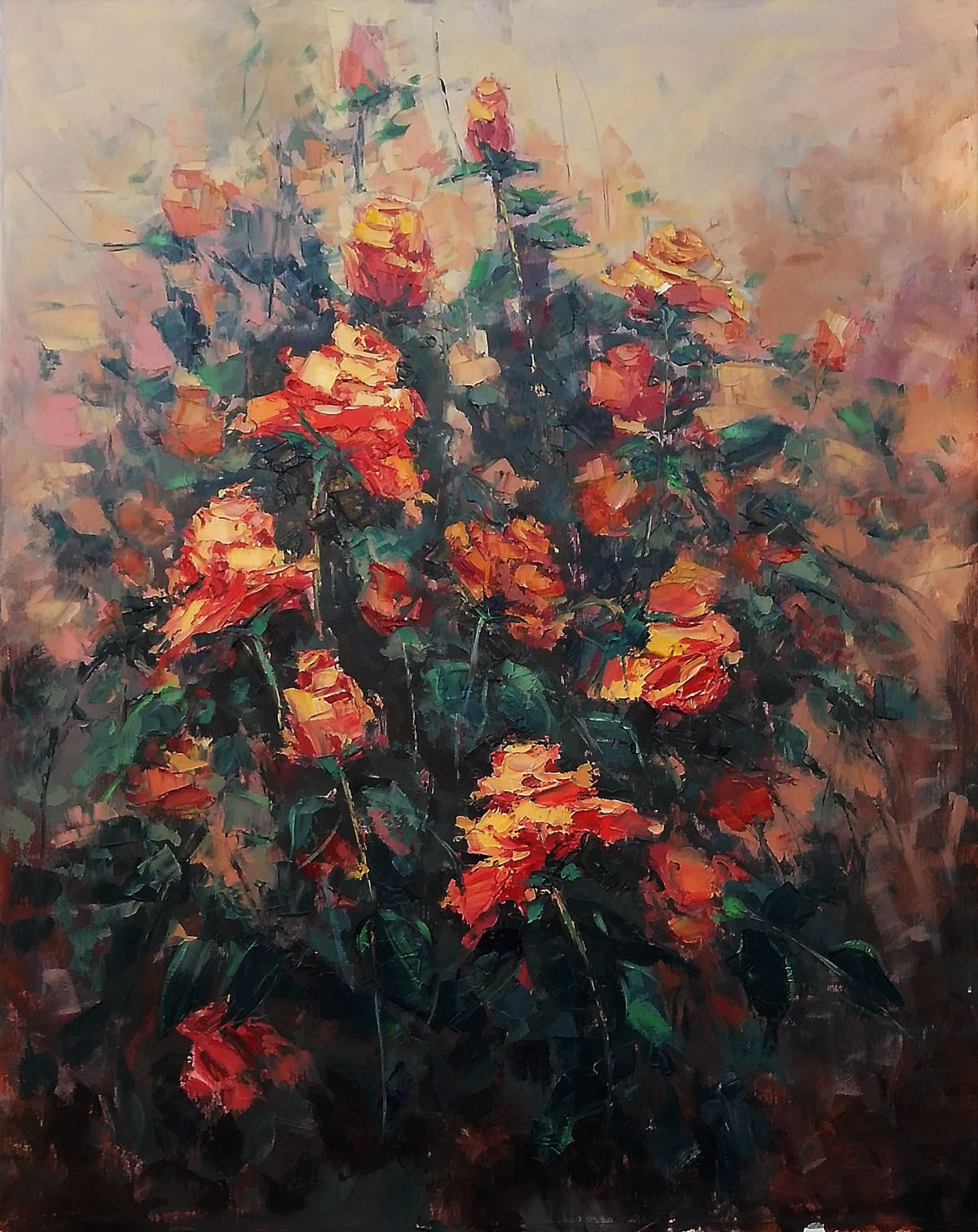 Twilight Roses Painting Photo