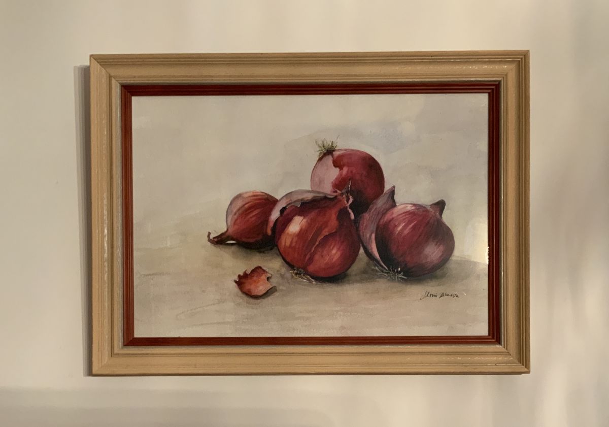 Red Onion Painting Photo