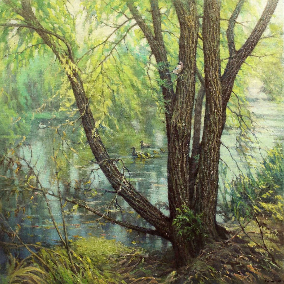 Near The River Painting Photo