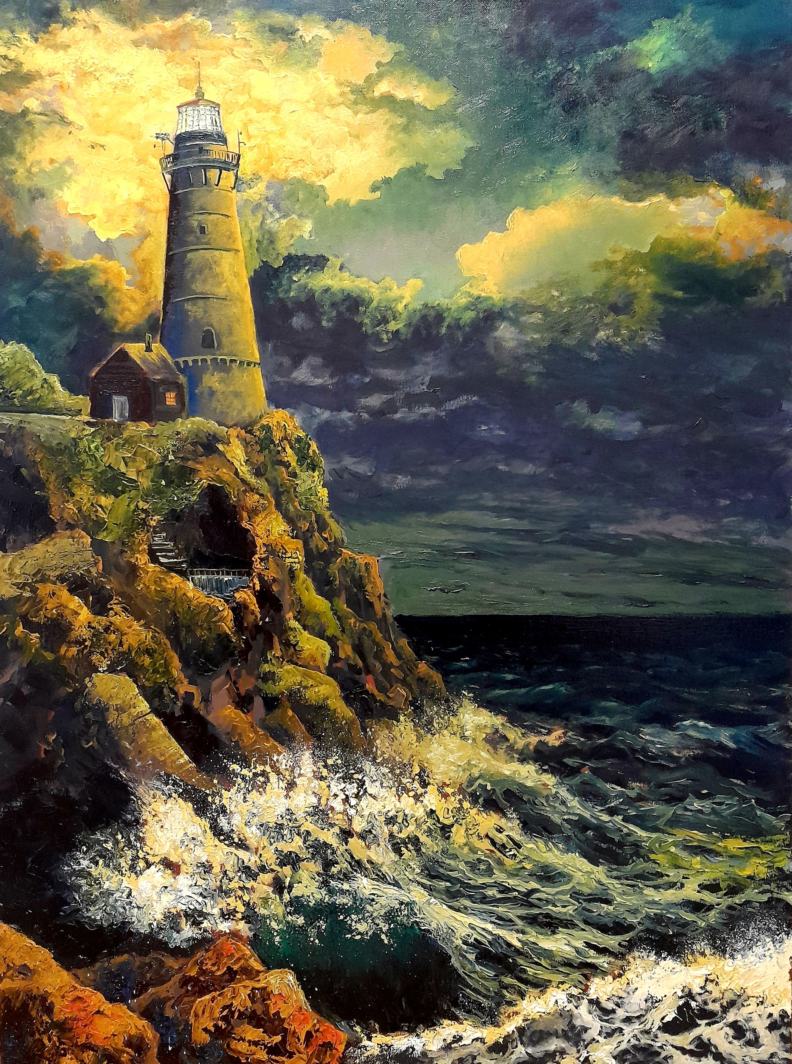 Oil Painting Lighthouse