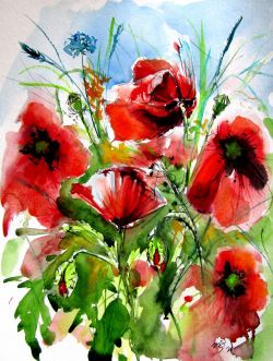 Red Poppies Ii by Kovacs Anna Brigitta