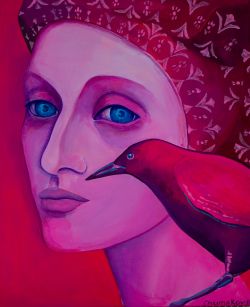 Pink Bird by Oksana Chumakova