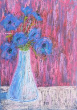Blue Flowers by nino gudadze