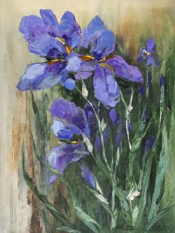 Irises by Natalia Cherepovich
