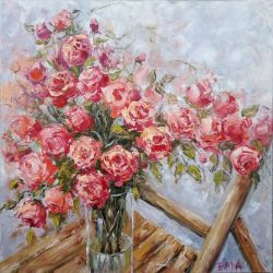 Roses On A Chair by Emilia Milcheva