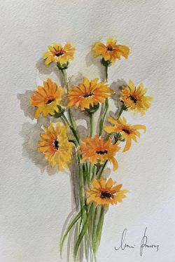 Yellow Flowers by Mimi Dimova
