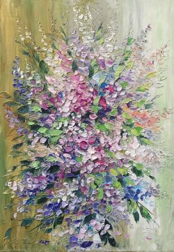 Lilac Flowers by Natalia Cherepovich