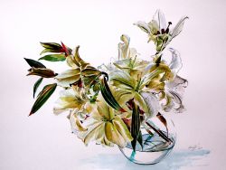 Bouquet Of Lily Casa Blanca by Kovacs Anna Brigitta