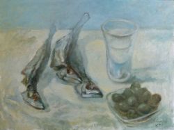 Dried Fish And Olives by Dimcho Milanov