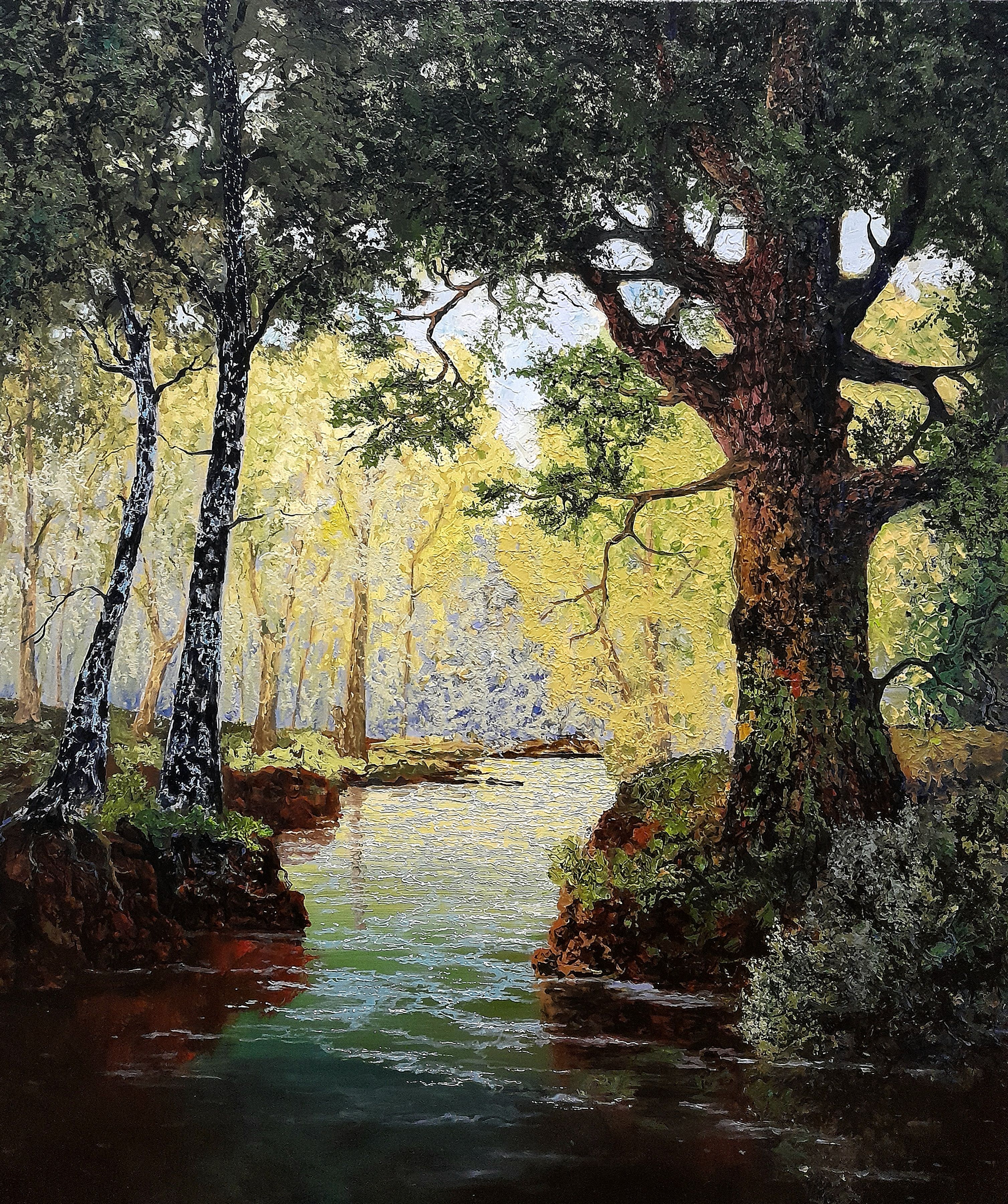 Forest Summer Landscape Oil by Anton Zapotochnyi