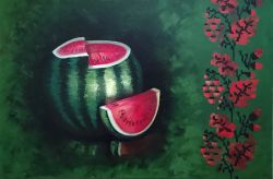 Watermelon With Ornament by Nina Fedotova