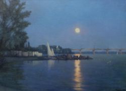Moonrise On The Dnieper by Alexander Kusenko
