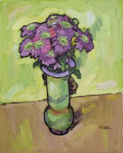 Purple Chrysanthemums by Ivan Kolisnyk