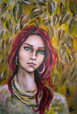 Young Woman Portrait by Tamar Basilia
