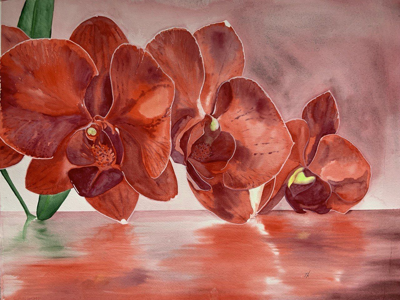 Red Orchids by Olga Tkachova
