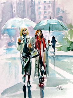 Rainy Day In The City by Kovacs Anna Brigitta