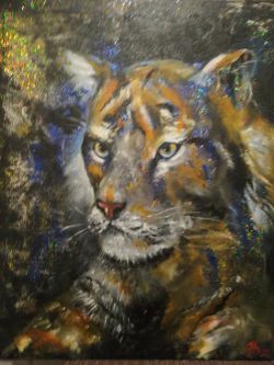 Lion cub by Larisa Bogatova