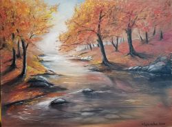 Autumn by the river by Yordanka Yordanova