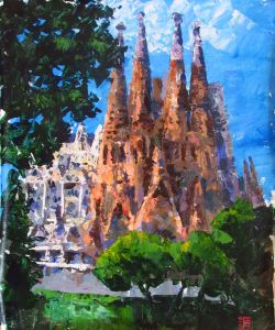 Barcelona La Sagrada Familia Midday by Kateryna Bortsova