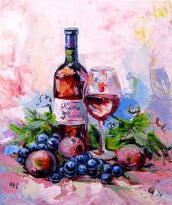 Wine And Fruits by Kovacs Anna Brigitta