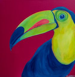 Picture Green Toucan 2 2024 by Oksana Chumakova