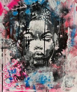 Black Girl Graffiti Art Urban Grace by Kateryna Ovcharenko