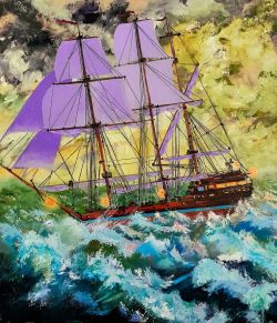 Original Painting Stormy Strait (2023)