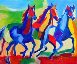 Horses In Colors by Denis Mihai