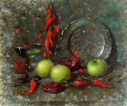 Modern Still Life Fruits by Yuliya Odukalets