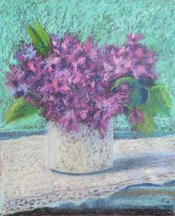 Violet Flowers by nini gudadze