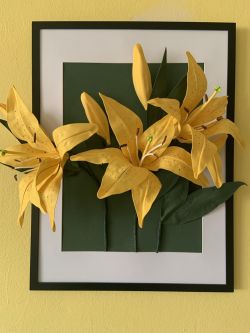 Yellow Lilies From Foamiran In 3D Image