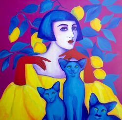 Trio Of Cats by Oksana Chumakova