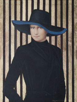 Contemporary Portrait Black Ang Gold by Nataliya Bagatskaya