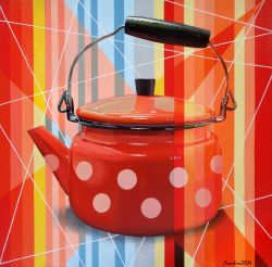 Polka Dot Teapot by Sandro Chkhaidze