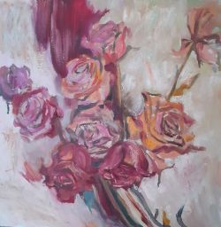 Roses For Renato Guttuso by Olga Bagina