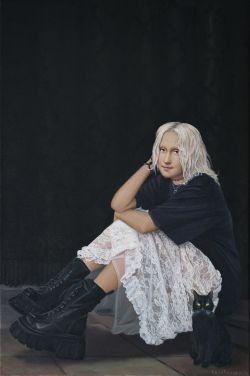 Contemporary Portrait Inside The Painting by Nataliya Bagatskaya
