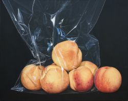 Still Life In Hyperrealism Just Tender Peaches...