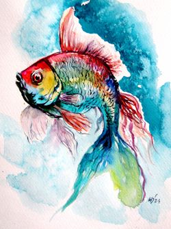 Colorful Fish by Kovacs Anna Brigitta