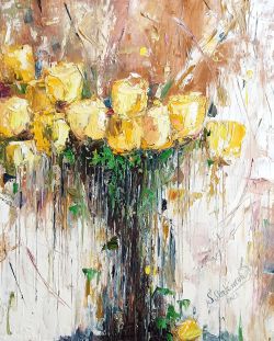 Yellow Roses by Sveta Makarenko