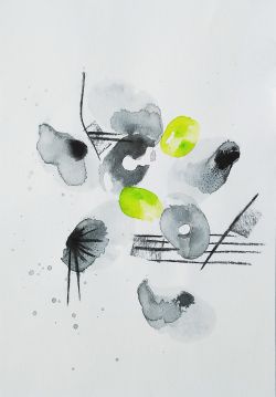 Abstract With Limes by Veneta Mincheva