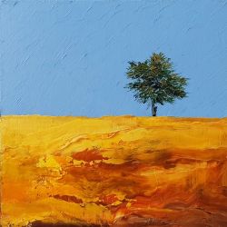 Tree In The Desert by Natalia Cherepovich
